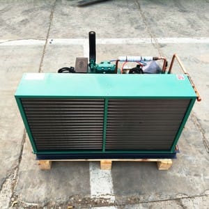 Air-cooled chiller unit staged for installation by ALNSYM ALHADY Technical Services